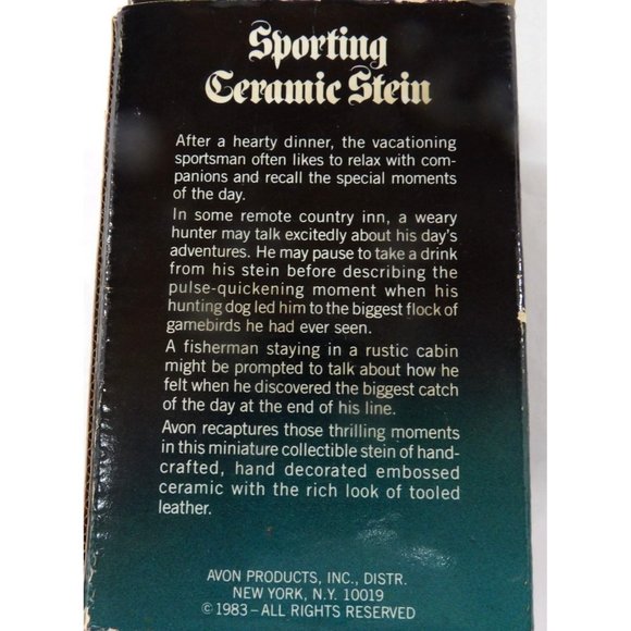 Vtg. Avon Mini Sporting Ceramic Stein NIB - Picture 5 of 5